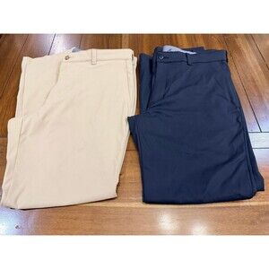 Lot of 2 Ben Hogan Performance Golf Pants 34x30 Black & Tan Bundle